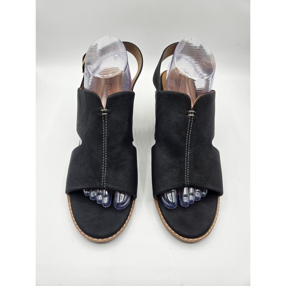 EURO‎ SOFT by SOFFT Mendi Black Block Heel Open Toe Leather Shoe 10M - Picture 2 of 14